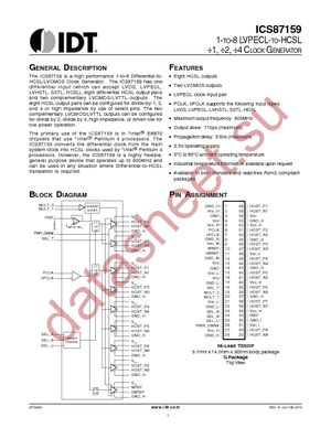 ICS87159AGLF datasheet  